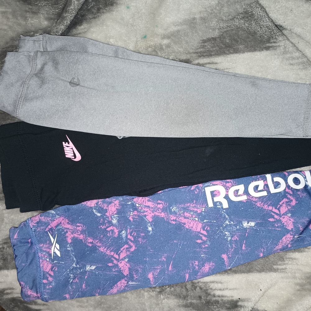 Reebok,Champion and Nike Leggings Bundle - Gray, Black, and Pink